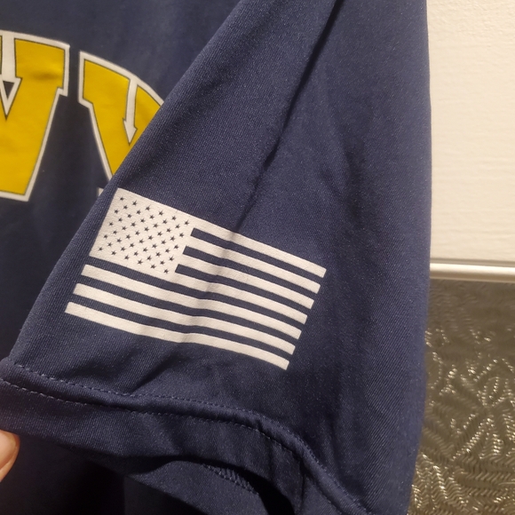 Navy made in U.S.A. Navy Shirt XL football - Picture 2 of 4